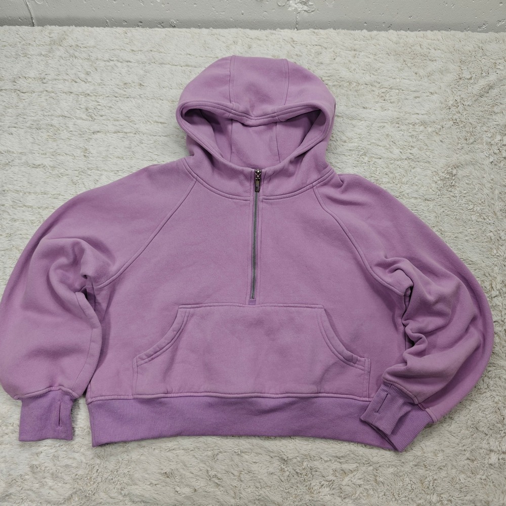 Automet Hoodie Womens M Purple‎ 1/2 Zip Fleece Pullover Soft Girl Athleisure